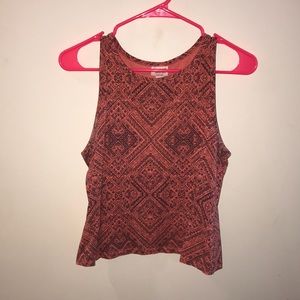 Orange patterned crop too